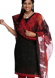 Black Silk Cotton Salwar Suit