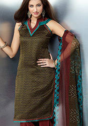 Fab Green Churidar Suit