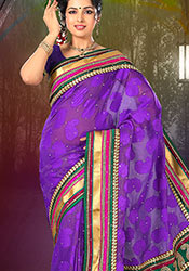 Paisley Supernet Jacquard Saree