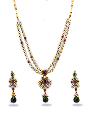 White Kundans Adorned Necklace Set